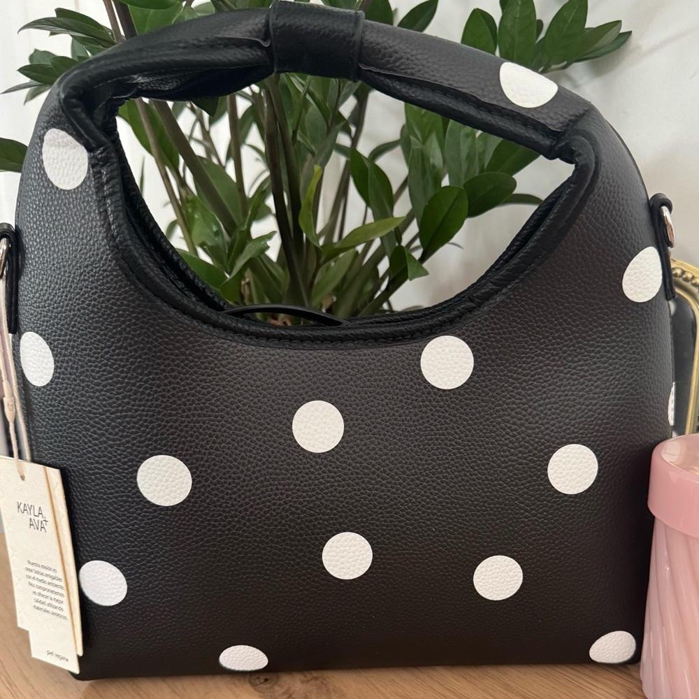 Black Polka Dot Satchel